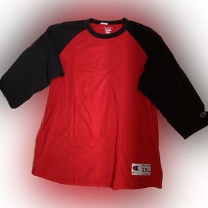 Champion Three Quarter Length Sleeve Baseball Casual Mens Shirt (Lot of 2)